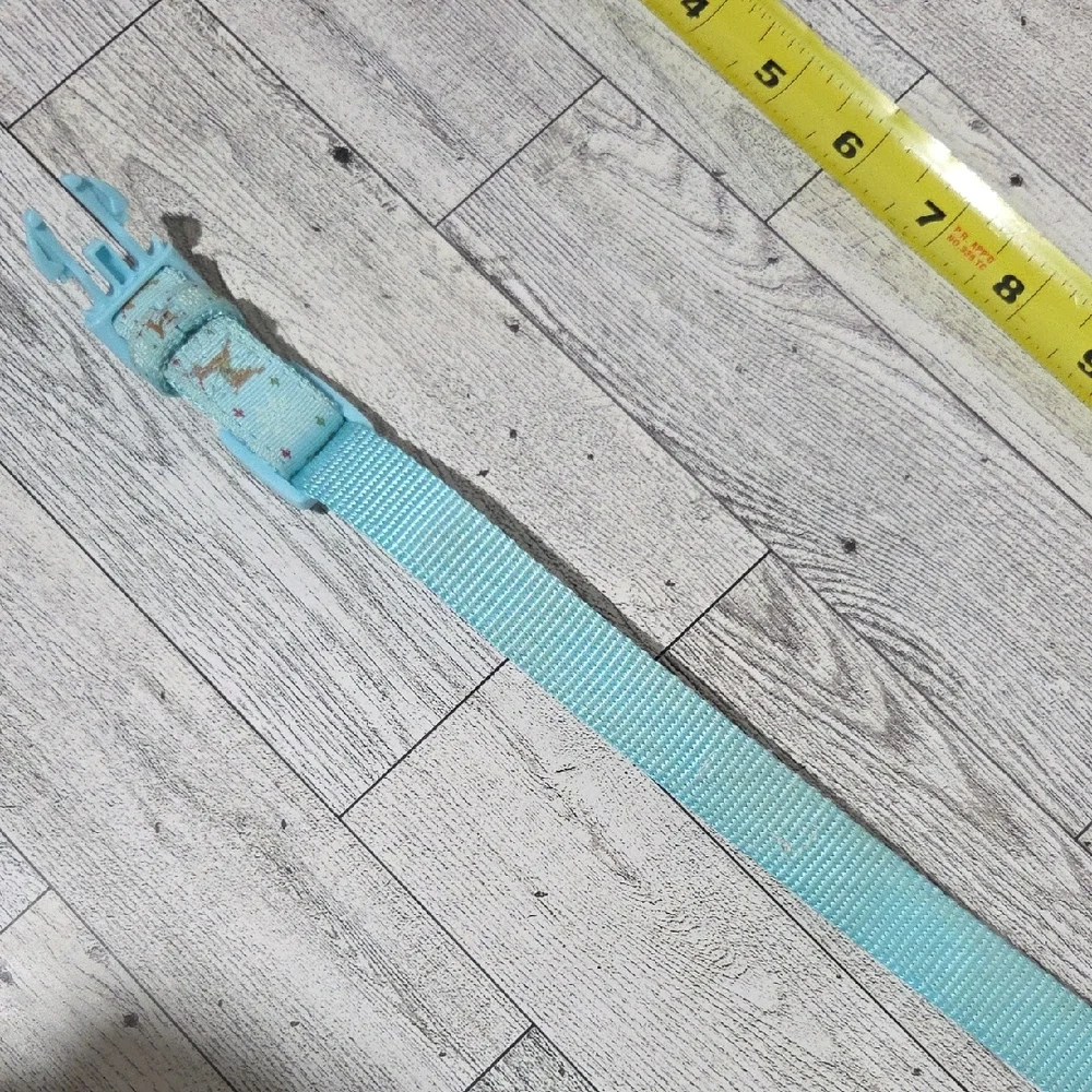 Martha Stewart Turquoise Pet Collar with Snowflake Accent